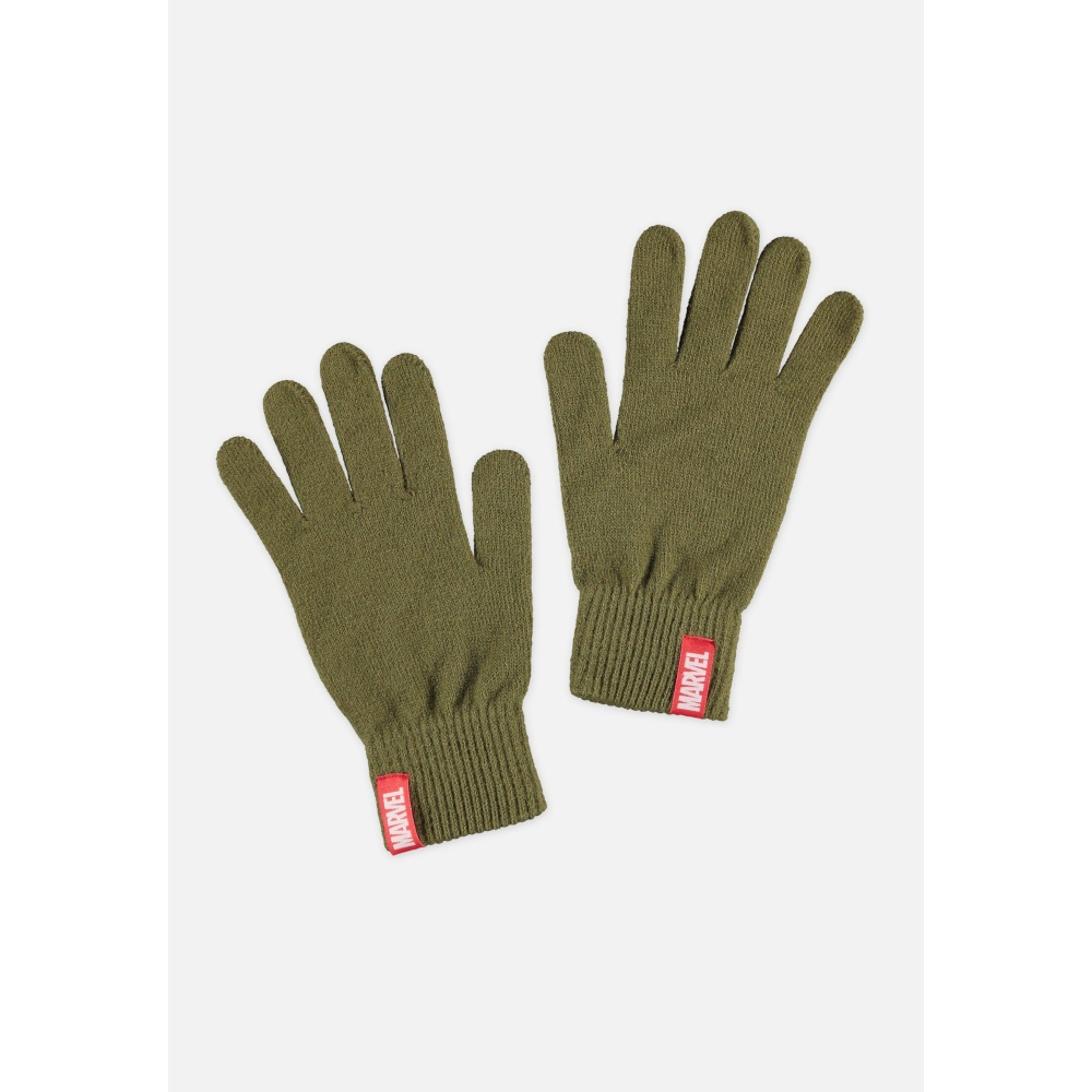 Marvel - Camouflage Bonnet et Gants Ensemble - Vert/Marron